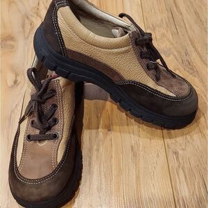 Kids umi brown leather suede shoes 29